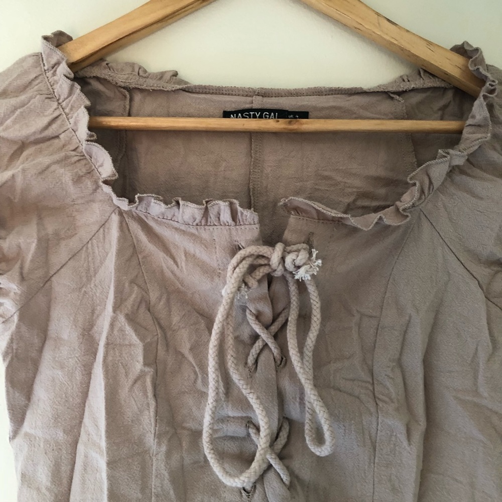 NastyGal Lace Up Dress - Picture 2 of 5